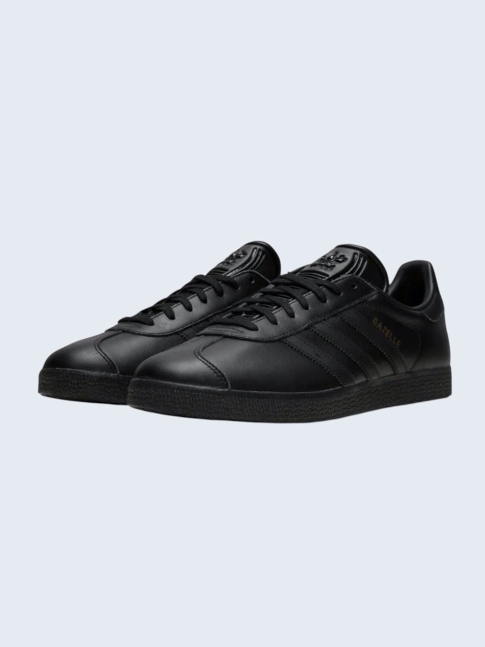 Adidas Men’s Gazelle Leather Sneakers Black/Gold Accent Size-10 NWT - Picture 1 of 11